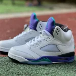 Air Jordan 5 OG White Purple Grape High Top Retro Basketball Shoes HQ7978-100