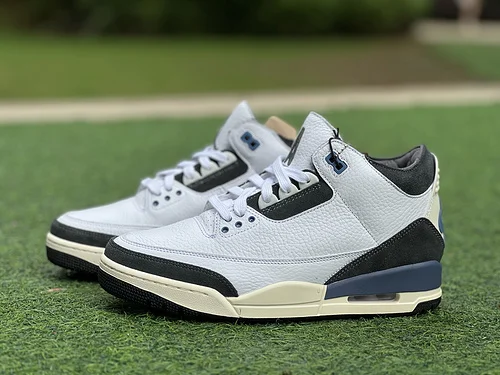 T1 Pure Original AJ3 A Ma Mani¨¦re White Grey Blue OG HV8571-100