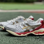 President Pure Original Sneaker Politics x Asics Gel-Kayano 14 White Silver Red 1203A692-100