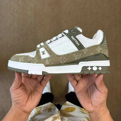 LV Trainer Military Green Denim LOUIS VUITTON Latest Colorway