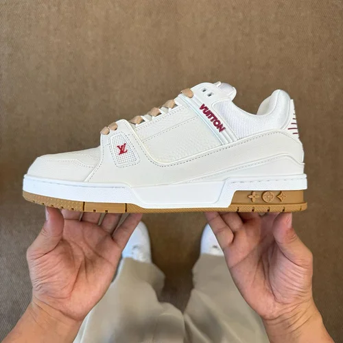 LV Trainer White Gum Sole LOUIS VUITTON Latest Colorway