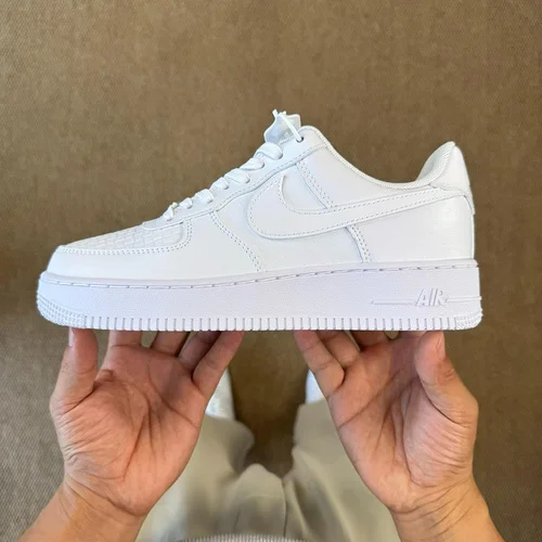 3A Pure Original Air Force 1 AF1 Pure White Woven Sneakers HF2893-100