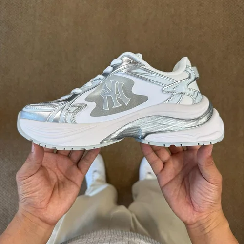 MLB Chunky Jogger Dad Shoes White Silver 3ARNM015N (GP001)