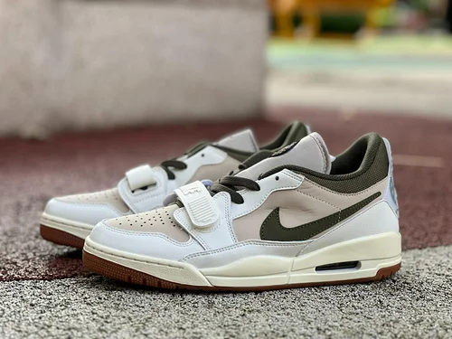 AJ312 Beige Brown Green Low Top Sneakers IB8856-121