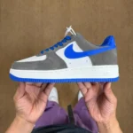 A Pure Original Air Force 1 AF1 Grey Blue Sneakers FQ8714-200