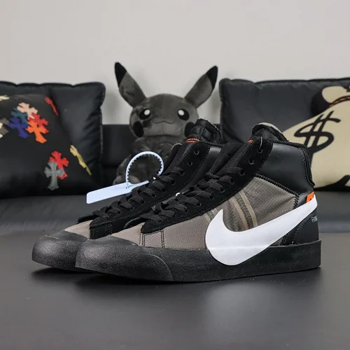 Pure Original OFF-WHITE x Nike Blazer Mid Grim Reaper Black White AA3832-001