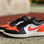 AJ1 Low Black White Orange 553558-081
