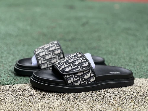 DIOR Aqua Anti-Slip Slides Black