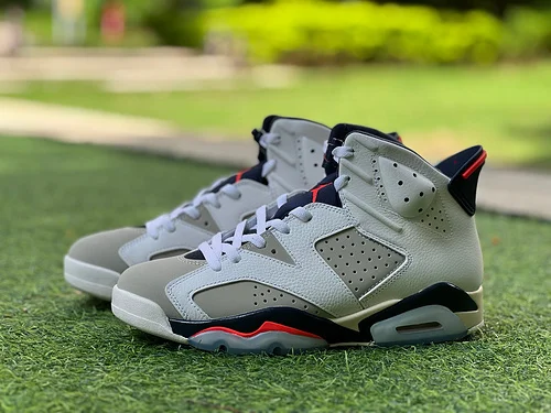 Y Pure Original AJ6 Tinker White Grey Red 384664-104