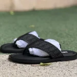 Dior Alias Calfskin Flip-Flops Black Men's Beige