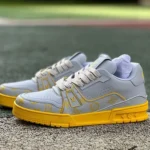 Pure Original LOUIS VUITTON Trainer Grey Yellow