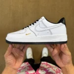3A Pure Original Air Force 1 AF1 Black White Small Gold Hook Sneakers IB6543-101