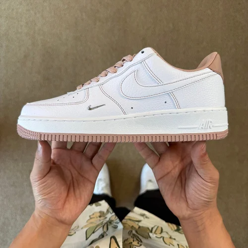 3A Pure Original Air Force 1 AF1 Small Hook White Pink Sneakers IB6543-100