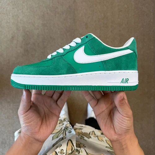 3A Pure Original Air Force 1 AF1 Suede Green White Sneakers IB6388-300