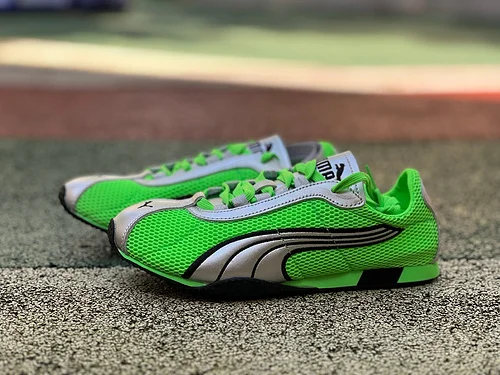 S2 Pure Original Puma H-Street Mesh Fluorescent Green Trainer Shoes 403692-01