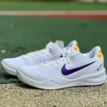 Pure Original Nike Kobe 8 Protro Lakers Home White Purple HF9550-100