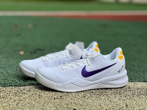 Pure Original Nike Kobe 8 Protro Lakers Home White Purple HF9550-100