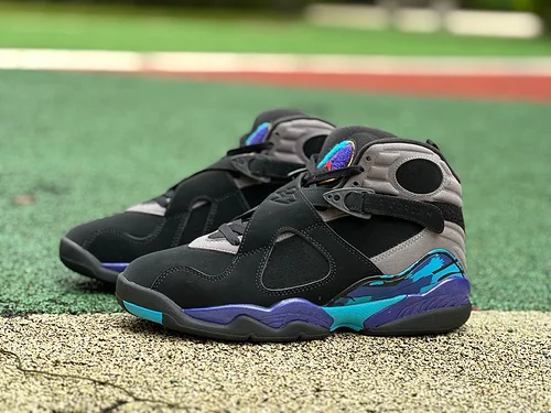 Pure Original AJ8 Black Purple Aqua 305381-006