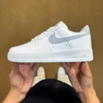 3A Pure Original Air Force 1 AF1 White Light Purple Hook Sneakers FJ4146-117