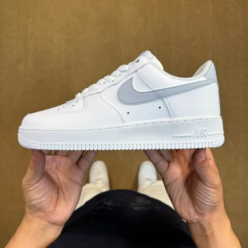 3A Pure Original Air Force 1 AF1 White Light Purple Hook Sneakers FJ4146-117