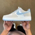 3A Pure Original Air Force 1 AF1 Grey Blue Sneakers FQ8714-005