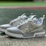 LOUIS VUITTON Skate LV Sneakers Metallic Silver
