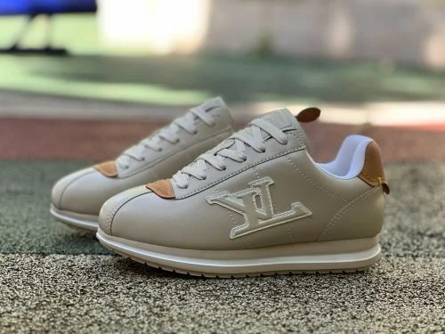 LV Football Shoes Beige Brown LOUIS VUITTON x Nigo Collaboration FW25