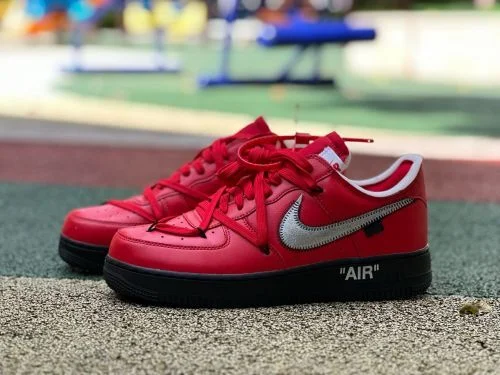 Off-White x Nike Air Force 1 Low Black Red DD1876-600