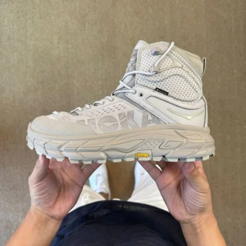 Pure Original Hoka ONE ONE Ultra High Top Beige Trail Running Shoes 1129958/STPST