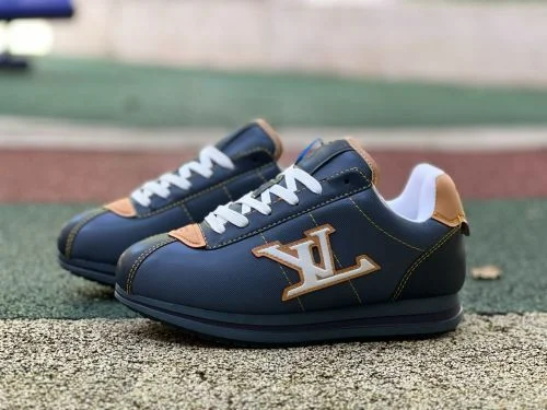 LV Soccer Shoes Blue Brown LOUIS VUITTON x Nigo Collaboration FW25