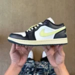 DT Pure Original AJ1 Low Top 85 Black Fluorescent Green HQ3009-003