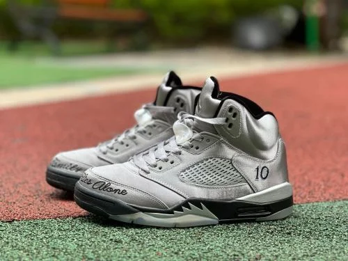 AJ5 Silver Grey Silk Air Jordan 5 Wings IO2038-001