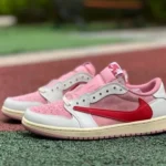 AJ1 Travis Scott Low Top White Pink Red DM7866-601