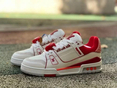 LOUIS VUITTON Trainer LV White Red
