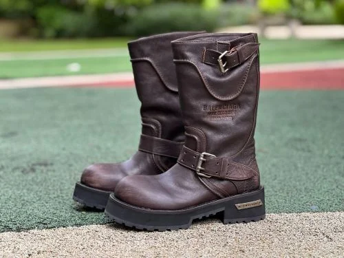 Balenciaga FW25 Venom Boots Retro Couple Style Motorcycle Boots