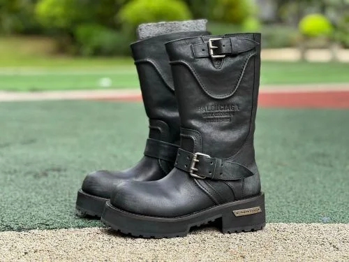 Balenciaga FW25 Venom Boots Retro Couple Style Motorcycle Boots