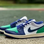 DT Pure Original AJ1 Low Deep Green Blue Splice 553558-147