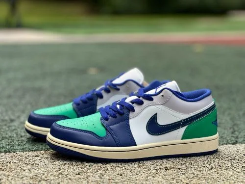 DT Pure Original AJ1 Low Deep Green Blue Splice 553558-147