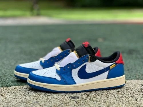 LJR Version AJ1 Union Low Top Splice White Blue DM7866-111