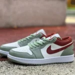 AJ1 Low White Green Red