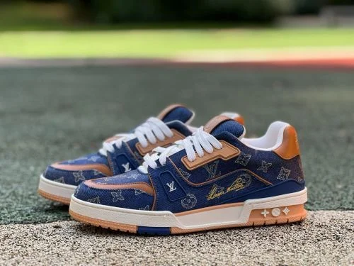 LV Trainer Blue Brown LOUIS VUITTON Trainer