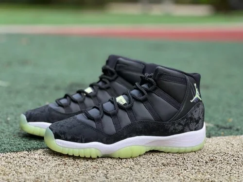 Pure Original AJ11 Luminous Halloween Black White Green Women's IB1378-001