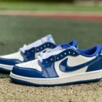 Pure Original AJ1 Low White Blue Patent Leather HQ6998-104