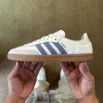 K Version Adidas Samba T-Shoe Cream White Blue S1362