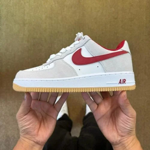 3A Pure Original Air Force 1 AF1 Beige Grey Red IB6388-101