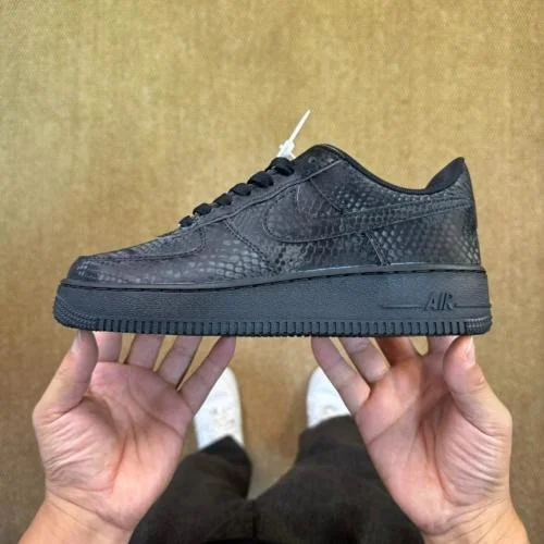 3A Pure Original Air Force 1 AF1 Kobe Black Snake Skin IB0018-001