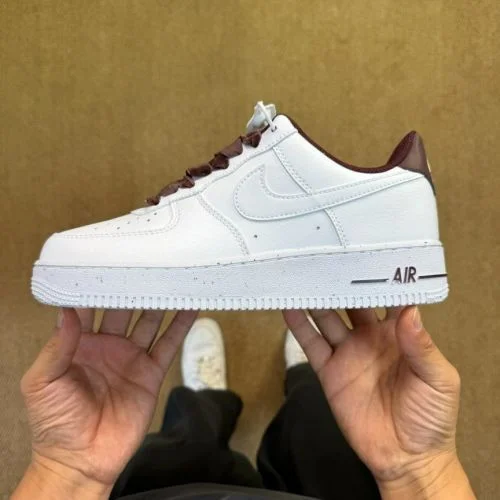 3A Pure Original Air Force 1 AF1 White Dark Wine Red HV4403-600