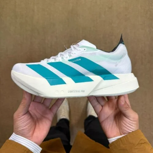 Pure Original Carbon Plate Adidas Adizero Adios Pro 4 White Green JR1267