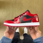 DT Pure Original AJ1 Low 2025 Patent Leather Black Red HV4089-006