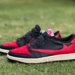 Y Version AJ1 Travis Scott Low Top Black Red DZ4137-700